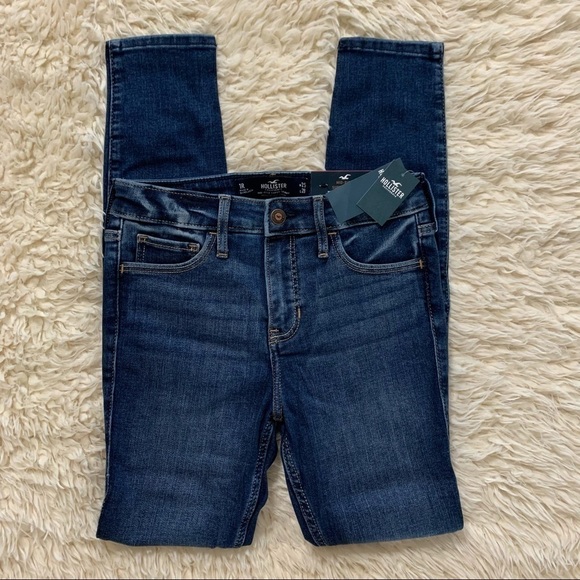 Hollister Mid Rise Super Skinny Med Wash Jeans 1R - Picture 6 of 15
